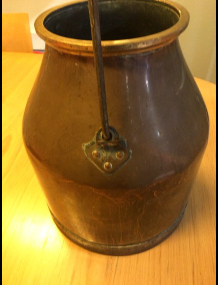 Mælkespand i kobber